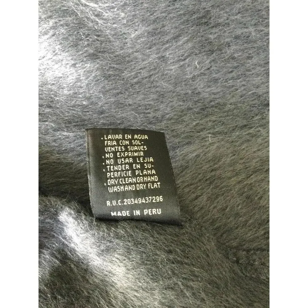 Dark Gray Alpaca Camaro Cape Poncho Cardigan Wrap - Picture 3 of 4